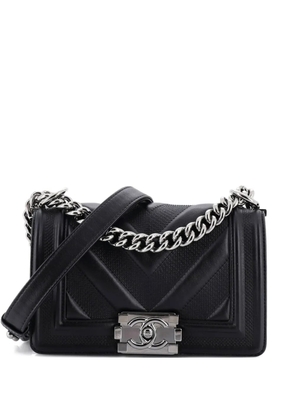 CHANEL Pre-Owned Boy Flap Bag Perforated Chevron Lambskin Small shoulder bag - Black