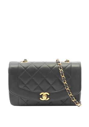 CHANEL Pre-Owned 1994-1996 Small Lambskin Diana Flap crossbody bag - Black