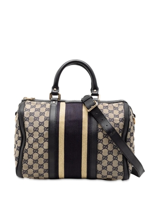 Gucci Pre-Owned 2016-2025 Medium GG Canvas Web Joy Boston Bag satchel - Brown