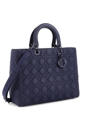 Christian Dior Pre-Owned Ultra Matte Lady Dior Bag Cannage Quilt Calfskin Large satchel - Blue