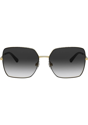 Dolce & Gabbana Eyewear logo frame sunglasses - Black