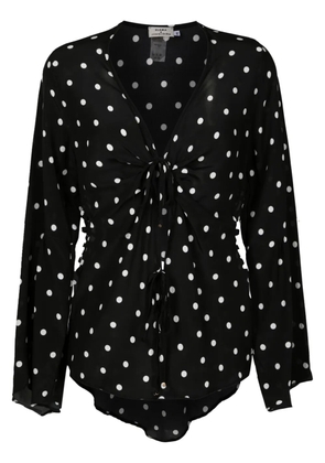 Amir Slama polka-dot pattern silk blouse - Black