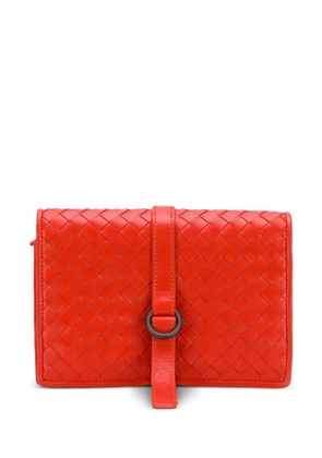 Bottega Veneta Pre-Owned 2017 intrecciato weave jewellery pouch - Red