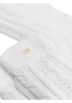 Valentino Garavani VLogo perforated socks - White