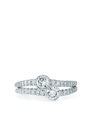 KWIAT 18kt white gold diamond Duet round ring - Silver