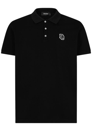 DSQUARED2 logo-appliqué polo shirt - Black