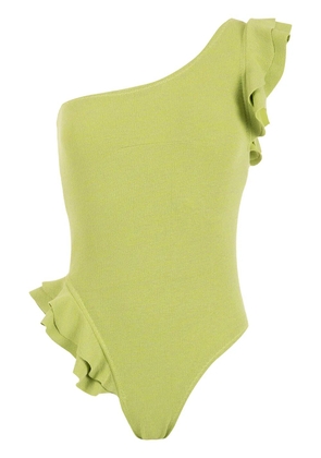 Clube Bossa ruffle-trimmed one-shoulder swimsuit - Green