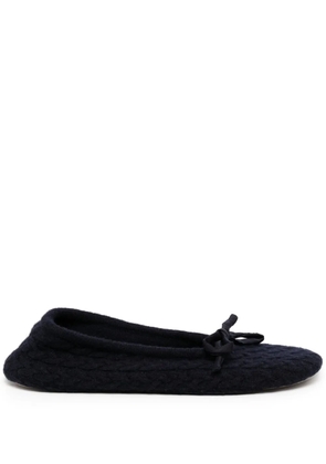 N.Peal knitted cashmere slippers - Blue