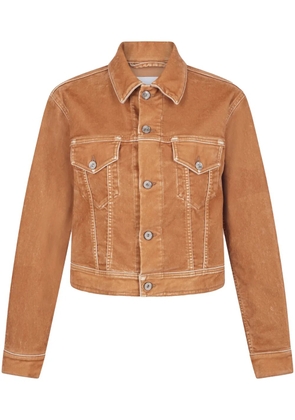 Rabanne contrast-stitching jacket - Brown