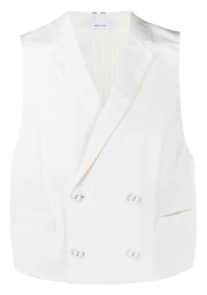 Thom Browne double-breasted silk waistcoat - Neutrals