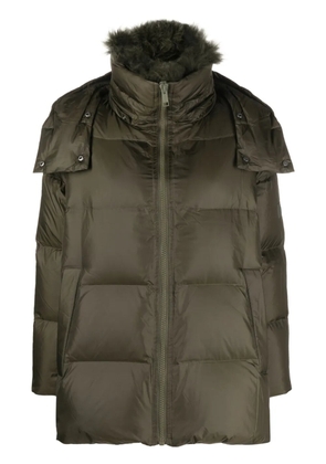 Yves Salomon hooded padded coat - Green