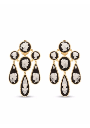 Cameo & Beyond Profile Of Women In Ancient Rome earrings - Gold