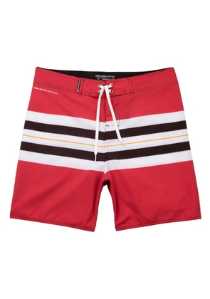 Osklen stripe-print swim shorts - Red