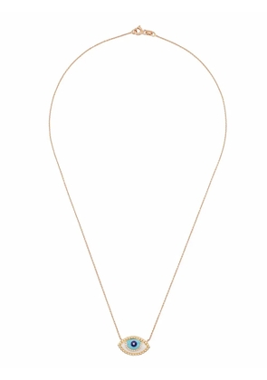 Monan 18kt yellow gold enamel necklace - Pink