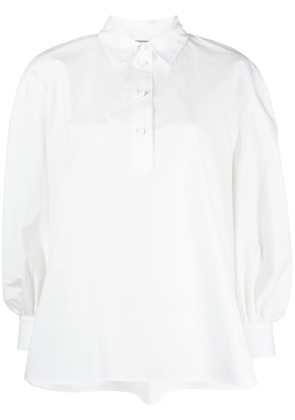La DoubleJ poet-sleeve poplin blouse - White