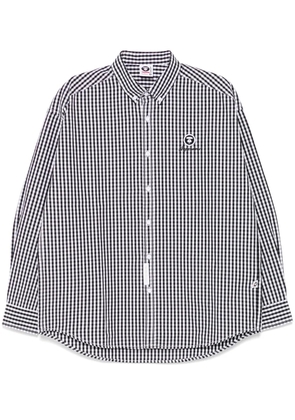 AAPE BY *A BATHING APE® AAPENOW moonface-logo checked shirt - Black