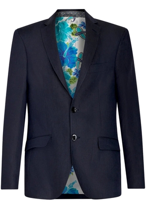 ETRO single-breasted wool blazer - Blue