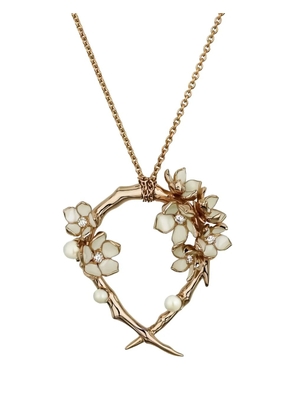 Shaun Leane 18K gold and sterling silver Cherry Blossom diamond and pearl necklace - Pink