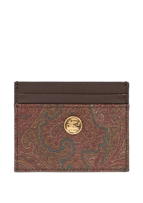 ETRO paisley-pattern card holder - Brown