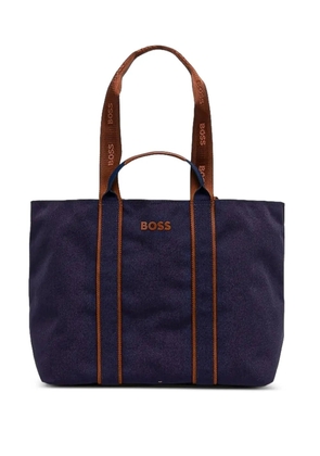 BOSS logo-detail tote bag - Blue