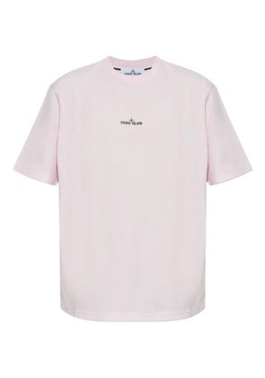 Stone Island logo-print cotton T-shirt - Pink