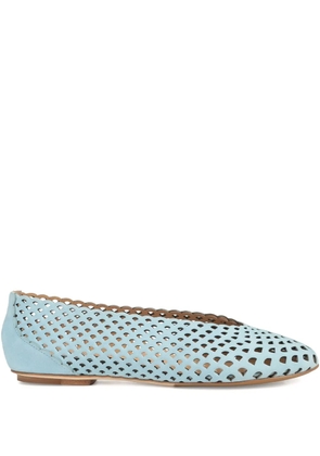 Sergio Rossi leather ballet flats - Blue