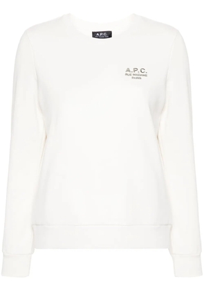 A.P.C. Craie embroidered-logo sweatshirt - White