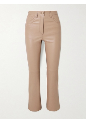 Joseph - Duke Cropped Leather Straight-leg Pants - Neutrals - FR 32,FR 34,FR 36,FR 38,FR 40,FR 42,FR 44