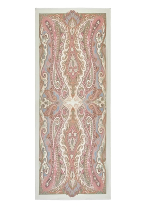 ETRO paisley-print silk scarf - Neutrals