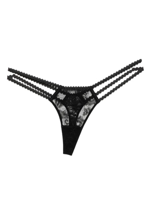 Kiki de Montparnasse Jardin D'oeillet thong - Black