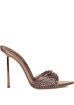 Le Silla 120mm Gilda crystal-embellished sandals - Brown