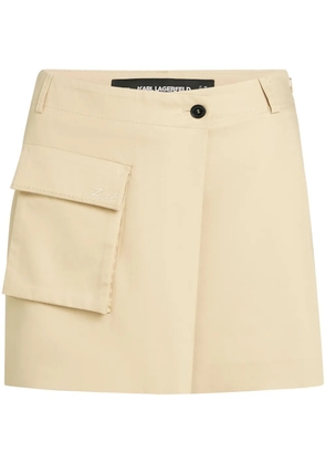 Karl Lagerfeld patch-pocket skort - Neutrals