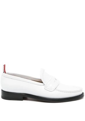 Thom Browne Varsity leather penny loafers - White