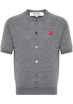 Comme Des Garçons Play heart-patch wool cardigan - Grey