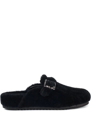 Le Silla embellished-buckle slip-on sandals - Black