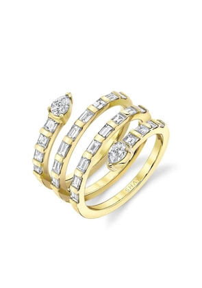 SHAY 18K yellow gold Spiral diamond ring