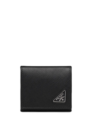 Prada enamel logo coin purse - Black
