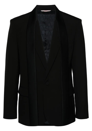 Valentino Garavani scarf-detail wool blazer - Black