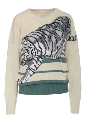 Krizia Pre-Owned embroidery jumper - Neutrals