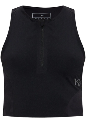Y-3 cropped performance tank top - Black
