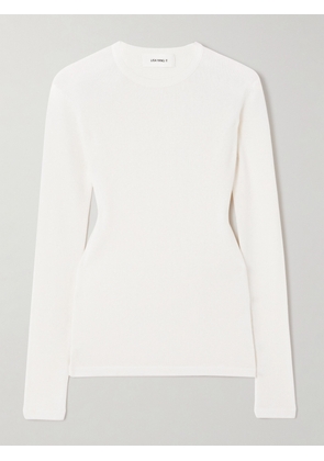 LISA YANG - Vivian Cotton And Cashmere-blend T-shirt - Cream - 01,2,3,4