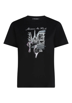 Karl Lagerfeld Paris sketch-print T-shirt - Black