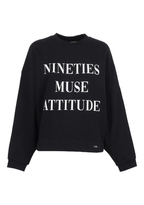 Elisabetta Franchi cotton sweatshirt - Black