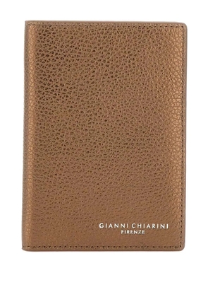 GIANNI CHIARINI metallic leather wallet - Brown