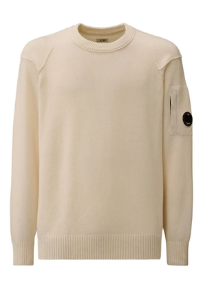 C.P. Company Lens-detail sweater - White