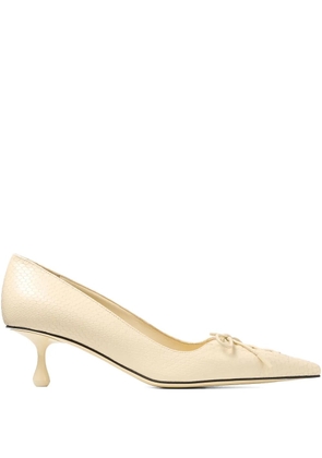 Jimmy Choo 50mm Scarlett lace-up pointed-toe pumps - Neutrals