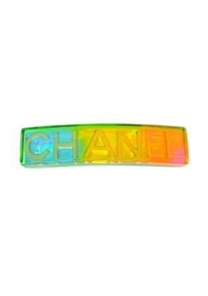 CHANEL Pre-Owned 1997 logo hair clip - Green