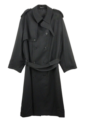 Yohji Yamamoto K-Chin Flap trench coat - Black