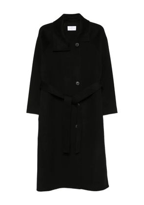THE DYNAMIS STUDIO belted wool single-breasted coat - Black