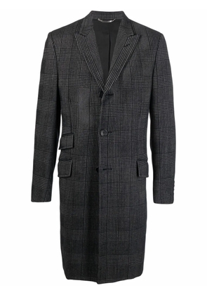 Versace Pre-Owned 2000s plaid check single-breasted coat - Black